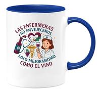 quotedazur - Taza Divertida Las enfermeras no envejecemos, solo mejoramos como el vino - Regalo Enfermera, hospital, regalo Para Mujer