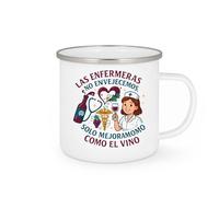 quotedazur - Taza Divertida Las enfermeras no envejecemos, solo mejoramos como el vino - Regalo Enfermera, hospital, regalo Para Mujer