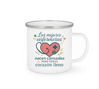 quotedazur - Taza Divertida Las mejores enfermeras nacen cansadas pero con el corazón lleno - Regalo Enfermera, hospital, regalo Para Mujer