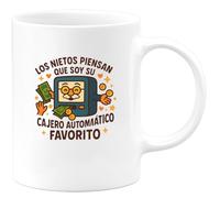 quotedazur - Taza Divertida Los nietos piensan que soy su cajero automático favorito - Regalo Regalo abuelo, taza abuelo, divertida Para Hombre
