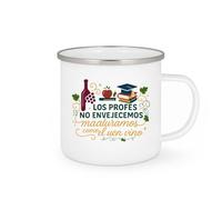 quotedazur - Taza Divertida Los profes no envejecemos, maduramos como el buen vino - Regalo Regalo profesor, escuela, gracias Para Hombre