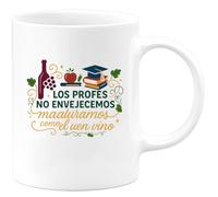 quotedazur - Taza Divertida Los profes no envejecemos, maduramos como el buen vino - Regalo Regalo profesor, escuela, gracias Para Hombre