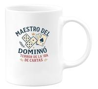 quotedazur - Taza Divertida Maestro del dominó, terror de la partida de cartas - Regalo Regalo abuelo, taza abuelo, divertida Para Hombre