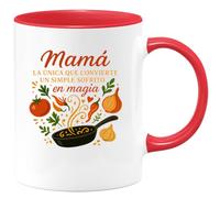 quotedazur - Taza Divertida Mamá: la única que convierte un simple sofrito en magia - Regalo Regalo mamá, bebé, nacimiento Para Mujer