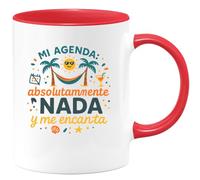 quotedazur - Taza Divertida Mi agenda: absolutamente NADA y me encanta - Regalo Jubilación, regalo jubilado, despedida Para Mujer