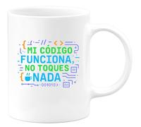 quotedazur - Taza Divertida Mi código funciona, no toques nada - Regalo Programador, informática, regalo Para Hombre