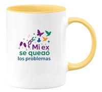quotedazur - Taza Divertida Mi ex se quedó los problemas - Regalo Divorcio, divertida, regalo Para Mujer