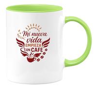 quotedazur - Taza Divertida Mi nueva vida empieza con café - Regalo Divorcio, divertida, regalo Para Mujer