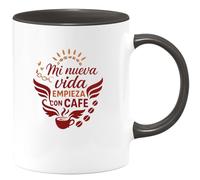 quotedazur - Taza Divertida Mi nueva vida empieza con café - Regalo Divorcio, divertida, regalo Para Mujer