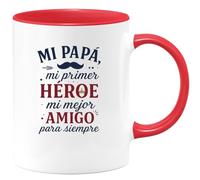 quotedazur - Taza Divertida Mi papá, mi primer héroe, mi mejor amigo para siempre - Regalo Regalo papá, bebé, nacimiento Para Hombre