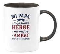 quotedazur - Taza Divertida Mi papá, mi primer héroe, mi mejor amigo para siempre - Regalo Regalo papá, bebé, nacimiento Para Hombre