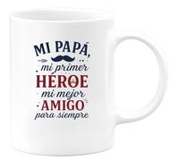 quotedazur - Taza Divertida Mi papá, mi primer héroe, mi mejor amigo para siempre - Regalo Regalo papá, bebé, nacimiento Para Hombre