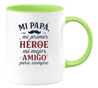 quotedazur - Taza Divertida Mi papá, mi primer héroe, mi mejor amigo para siempre - Regalo Regalo papá, bebé, nacimiento Para Hombre