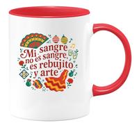 quotedazur - Taza Divertida Mi sangre no es sangre, es rebujito y arte - Regalo Feria de Abril, Sevilla, fiesta Para Mujer