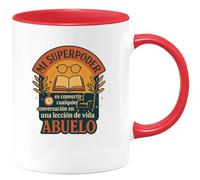quotedazur - Taza Divertida Mi superpoder es convertir cualquier conversación en una lección de vida - Regalo Regalo abuelo, taza abuelo, divertida Para Hombre