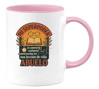 quotedazur - Taza Divertida Mi superpoder es convertir cualquier conversación en una lección de vida - Regalo Regalo abuelo, taza abuelo, divertida Para Hombre
