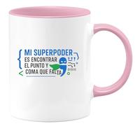 quotedazur - Taza Divertida Mi superpoder es encontrar el punto y coma que falta - Regalo Programador, informática, regalo Para Hombre