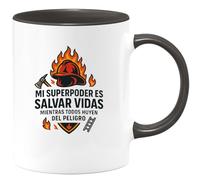 quotedazur - Taza Divertida Mi superpoder es salvar vidas mientras todos huyen del peligro - Regalo Bombero, regalo, divertida Para Hombre