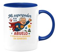 quotedazur - Taza Divertida Mi superpoder es ser abuelo y convertir lágrimas en sonrisas - Regalo Regalo abuelo, taza abuelo, divertida Para Hombre