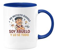quotedazur - Taza Divertida No necesito Google, soy abuelo y lo sé todo - Regalo Regalo abuelo, taza abuelo, divertida Para Hombre