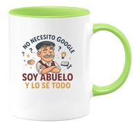 quotedazur - Taza Divertida No necesito Google, soy abuelo y lo sé todo - Regalo Regalo abuelo, taza abuelo, divertida Para Hombre