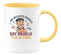 quotedazur - Taza Divertida No necesito Google, soy abuelo y lo sé todo - Regalo Regalo abuelo, taza abuelo, divertida Para Hombre