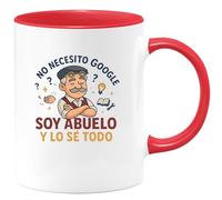 quotedazur - Taza Divertida No necesito Google, soy abuelo y lo sé todo - Regalo Regalo abuelo, taza abuelo, divertida Para Hombre
