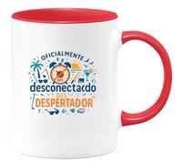 quotedazur - Taza Divertida Oficialmente desconectado del despertador - Regalo Jubilación, regalo jubilado, despedida Para Mujer