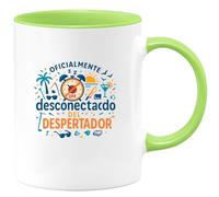 quotedazur - Taza Divertida Oficialmente desconectado del despertador - Regalo Jubilación, regalo jubilado, despedida Para Mujer