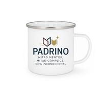 quotedazur - Taza Divertida Padrino: mitad mentor, mitad cómplice, 100% incondicional - Regalo Regalo padrino, bautizo Para Hombre
