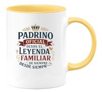 quotedazur - Taza Divertida Padrino oficial desde el bautizo, leyenda familiar desde siempre - Regalo Regalo padrino, bautizo Para Hombre