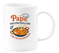 quotedazur - Taza Divertida Papá: Maestro paellero y rey de los domingos - Regalo Regalo papá, bebé, nacimiento Para Hombre