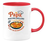 quotedazur - Taza Divertida Papá: Maestro paellero y rey de los domingos - Regalo Regalo papá, bebé, nacimiento Para Hombre