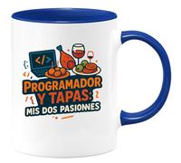 quotedazur - Taza Divertida Programador y tapas: mis dos pasiones - Regalo Programador, informática, regalo Para Hombre