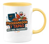 quotedazur - Taza Divertida Programador y tapas: mis dos pasiones - Regalo Programador, informática, regalo Para Hombre