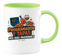 quotedazur - Taza Divertida Programador y tapas: mis dos pasiones - Regalo Programador, informática, regalo Para Hombre