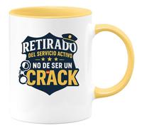 quotedazur - Taza Divertida Retirado del servicio activo, no de ser un crack - Regalo Policía, regalo, divertida Para Hombre