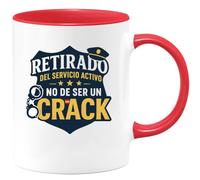 quotedazur - Taza Divertida Retirado del servicio activo, no de ser un crack - Regalo Policía, regalo, divertida Para Hombre