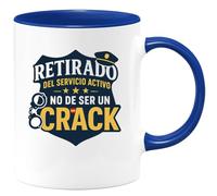 quotedazur - Taza Divertida Retirado del servicio activo, no de ser un crack - Regalo Policía, regalo, divertida Para Hombre