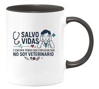 quotedazur - Taza Divertida Salvo vidas y encima tengo que explicar que no soy veterinario - Regalo Médico, regalo consulta, divertida Para Hombre