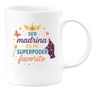 quotedazur - Taza Divertida Ser madrina es mi superpoder favorito - Regalo Regalo madrina, bautizo Para Mujer