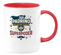 quotedazur - Taza Divertida Ser padrino no es un título, es mi superpoder - Regalo Regalo padrino, bautizo Para Hombre