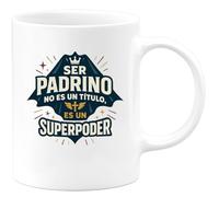 quotedazur - Taza Divertida Ser padrino no es un título, es un superpoder - Regalo Regalo padrino, bautizo Para Hombre
