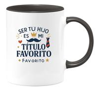 quotedazur - Taza Divertida Ser tu hijo es mi título favorito - Regalo Regalo papá, bebé, nacimiento Para Hombre