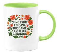 quotedazur - Taza Divertida Si no estoy en casa, búscame entre los geranios - Regalo Jardinero, jardín, regalo Para Hombre