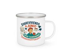 quotedazur - Taza Divertida Sobreviviendo a junio desde tiempos inmemoriales - Regalo Regalo profesor, escuela, gracias Para Hombre