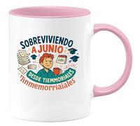 quotedazur - Taza Divertida Sobreviviendo a junio desde tiempos inmemoriales - Regalo Regalo profesor, escuela, gracias Para Hombre