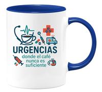 quotedazur - Taza Divertida Urgencias: donde el café nunca es suficiente - Regalo Médico, regalo consulta, divertida Para Hombre