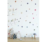 QuoteMyWall 140 calcomanías de pared de lunares pastel bohemios adhesivos de lunares irregulares removibles arte de pared para dormitorios de niños y niñas
