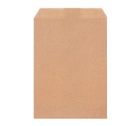 Quotidian Marrón Plano Grande Papel Kraft a Prueba de Grasa Bolsas para Sándwich 6 3/4" x 8'' (17 x 20,3cm) Paquete de 100 - Regalos de Fiesta Galletas Snack Wraps Bolsas